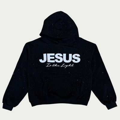 Jesus is The Light Rhinestone Hoodie